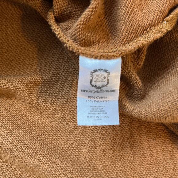 Lost Petal Linens Tunic Womens Sz Large Long Sleeve Lagenlook Top Distress Artsy - Picture 10 of 10